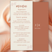 Menu Timless Flower Wedding