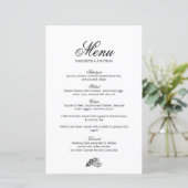 Menu Toile & Calligraphy Wedding (Staand voorkant)