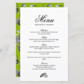 Menu Toile & Calligraphy Wedding (Voorkant / Achterkant)