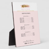 menu trendy gold en roze salon fotoplaat (Zijkant)