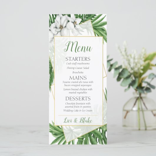 Menu Tropisch Geëigend huwelijk (Staand voorkant)