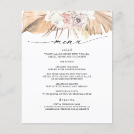 Menu Tropisch gestuurde handpalmbladeren