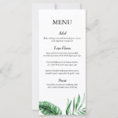 Menu Tropisch groen palm Leaf Wedding/Event (Voorkant)