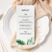 Menu Tropisch groen palm Leaf Wedding/Event
