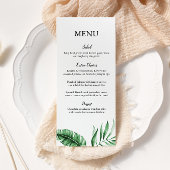 Menu Tropisch groen palm Leaf Wedding/Event