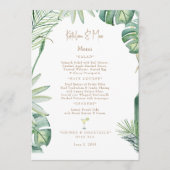 Menu Tropisch huwelijk (Voorkant)