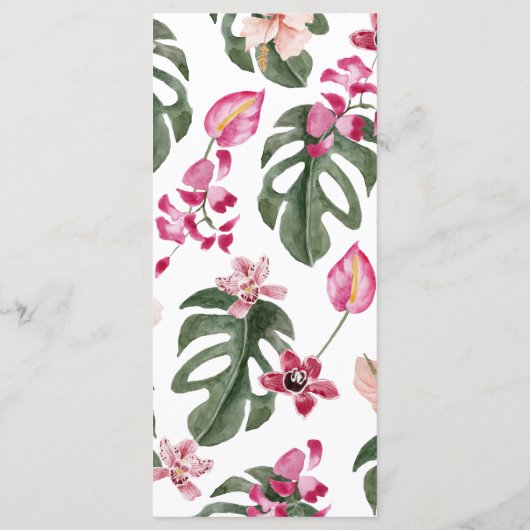 Menu Tropisch huwelijk (Achterkant)