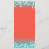 Menu Tropisch koraalrif strale strandbruiloft (Achterkant)