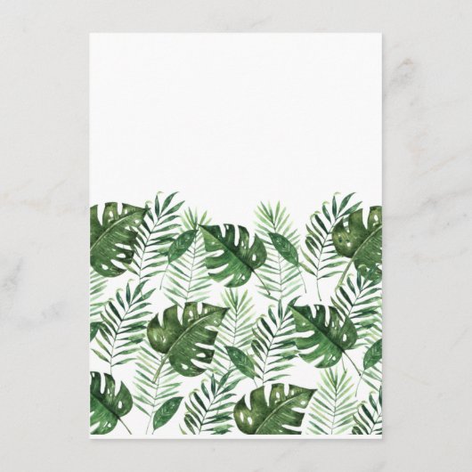 Menu Tropisch palm Leaf (Achterkant)