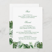 Menu Tropisch palm Leaf (Voorkant / Achterkant)