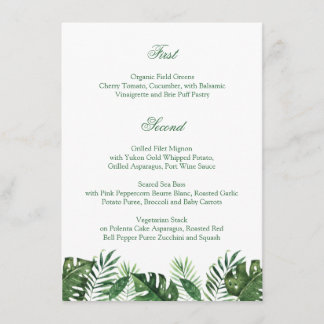 Menu Tropisch palm Leaf