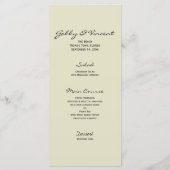 Menu Tropisch strand bruiloft (Achterkant)