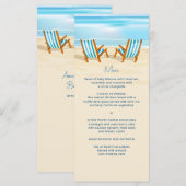 Menu Tropische Beach Chairs Weddenschap (Voorkant / Achterkant)