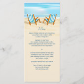Menu Tropische Beach Chairs Weddenschap (Voorkant)
