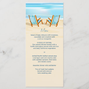 Menu Tropische Beach Chairs Weddenschap
