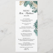 Menu Tropische bladeren Weddenschap (Voorkant)