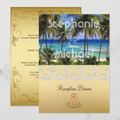 Menu Tropische bruiloft bestemming (Voorkant / Achterkant)
