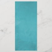 Menu Tropische bruiloft Turquoise en Coral (Achterkant)