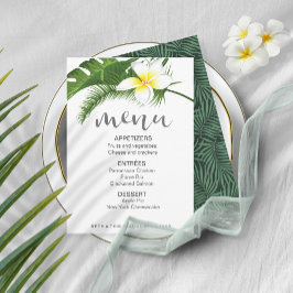 Menu Tropische Floral Wedding ID475