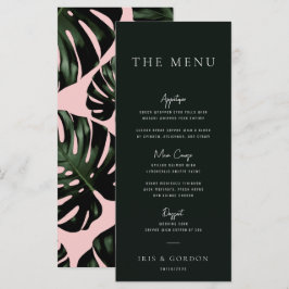 Menu Tropische groen-bestemming bruiloft