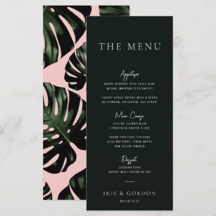 Menu Tropische groen-bestemming bruiloft