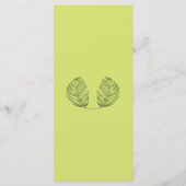 Menu Tropische groene en Blush Wedding (Achterkant)