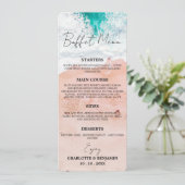 Menu Tropische kuststrook Beach Wedding Buffet (Staand voorkant)