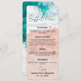 Menu Tropische kuststrook Beach Wedding Buffet