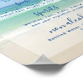 Menu Tropische oceaangolven Photo Beach Bar Drinke Poster (Hoek)