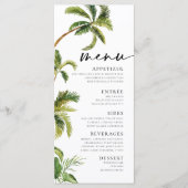 Menu Tropische palmbomen (Voorkant)