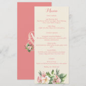 Menu Tropische Plumeria & Flamingo Lily (Voorkant / Achterkant)