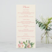 Menu Tropische Plumeria & Flamingo Lily (Staand voorkant)