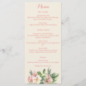 Menu Tropische Plumeria & Flamingo Lily (Voorkant)