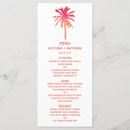 Menu Tropische Sunset Palm Tree Beach Weddenschap