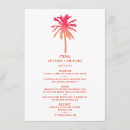 Menu Tropische Sunset Palm Tree Beach Weddenschap