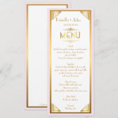 Menu Trouwen, menu vergadering, grote Gatsby, wit, (Voorkant / Achterkant)