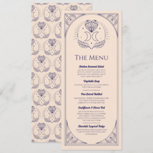 Menu Trouwen Tarot Maan Hart Receptie Party Kaart