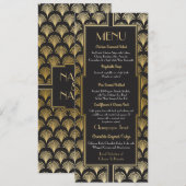 Menu Trouwfeest Art Deco Receptie Jaren 20 (Voorkant / Achterkant)