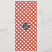 Menu Trouwkaarten Red Gingham Chalk BBQ (Achterkant)