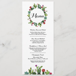 Menu Trouwreceptie Cactus Fiesta Mexicaanse Menu's Kaart