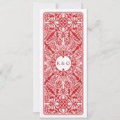 Menu Trouwreceptie Diamond Speelkaarten Aas Kaart (Achterkant)