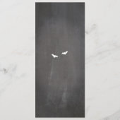 Menu Trouwreceptie Gotische Lijst Halloween (Achterkant)