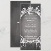 Menu Trouwreceptie Gotische Lijst Halloween (Voorkant / Achterkant)