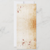 Menu Trouwreceptie Gotische Lijst Halloween Kaart (Achterkant)