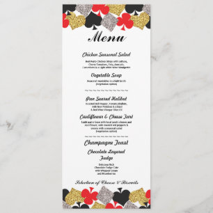 Menu Trouwreceptie Las Vegas Casino kaart