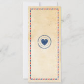 Menu Trouwreceptie Reis Ansichtkaart Kaart (Achterkant)