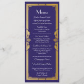 Menu Trouwreceptie Rustic 1920's Marine Art Deco (Voorkant)