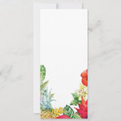 Menu Trouwreceptie Rustic Luau Aloha Kaarten (Achterkant)
