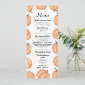 Menu Trouwreceptie Rustic Pompoen Herfst Kaart (Staand voorkant)