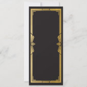 Menu Trouwreceptie Rustiek 1920 Art Deco Kaart (Achterkant)